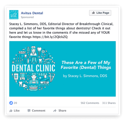 Avitus Dental Facebook Post