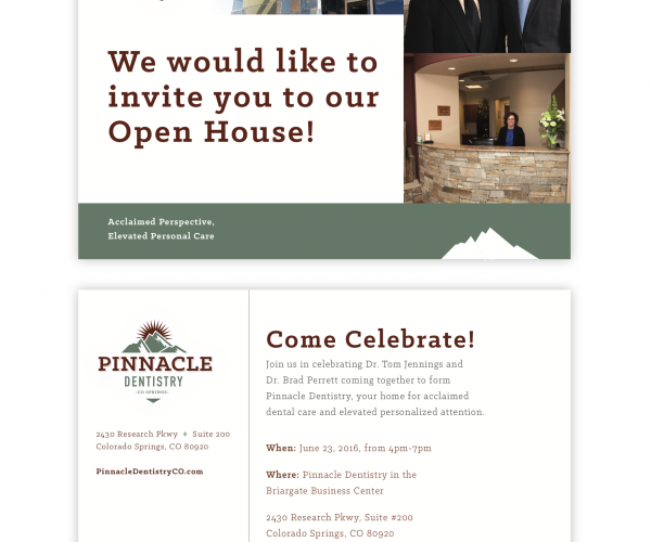 Pinnacle Dentistry Open House Invitation