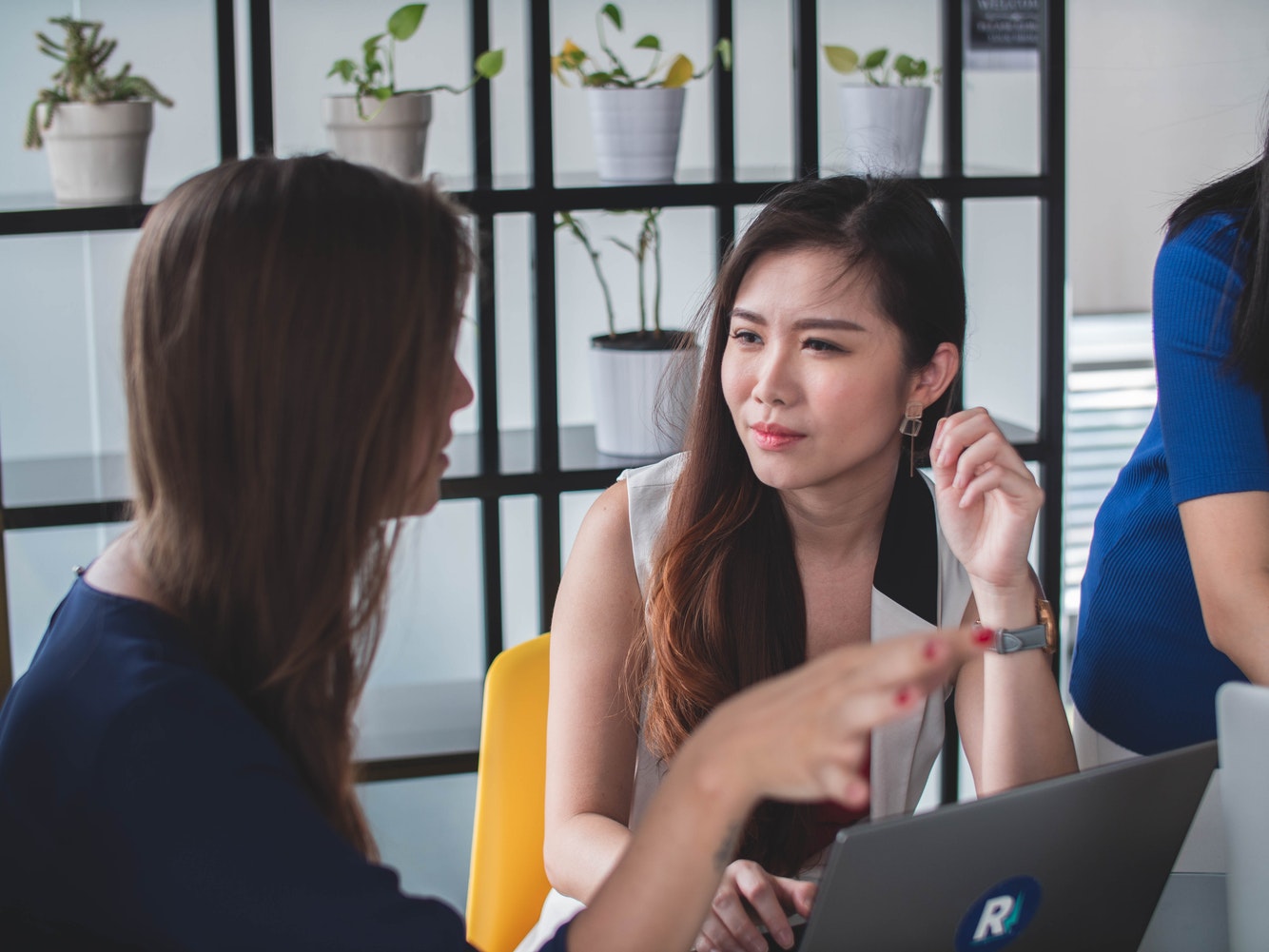 Team Members Discussing Work