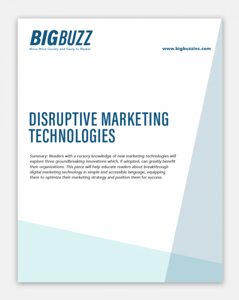 Big Buzz Disruptive Marketing Technologies Graphic