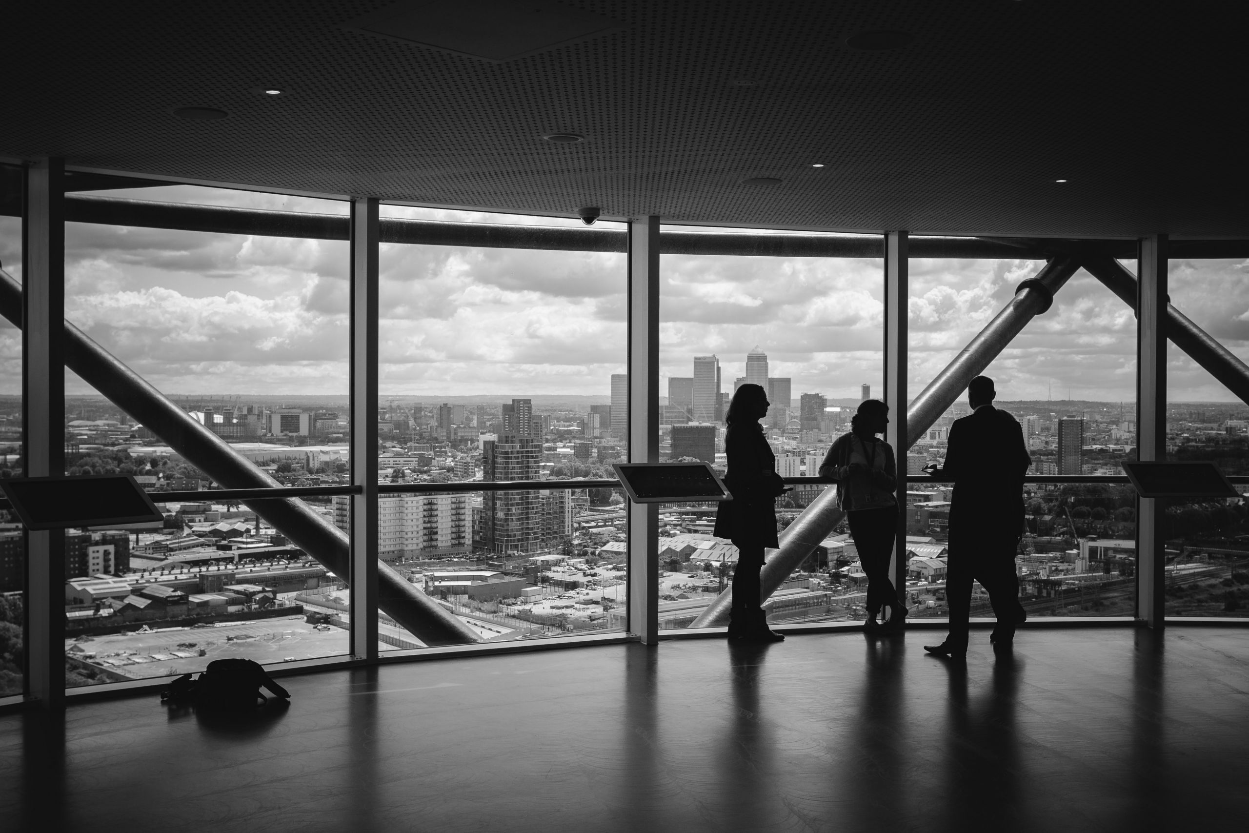 building lookout over city