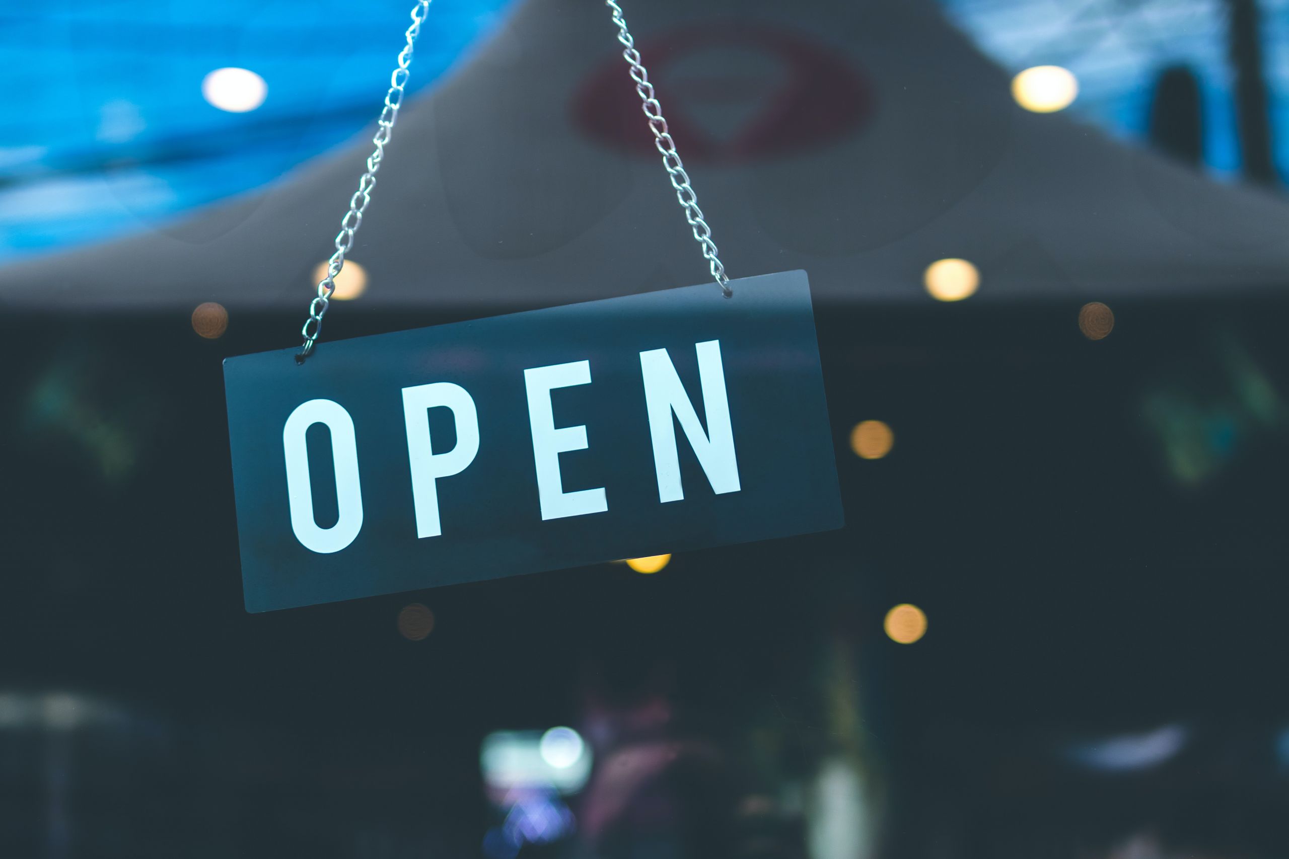 open Open sign