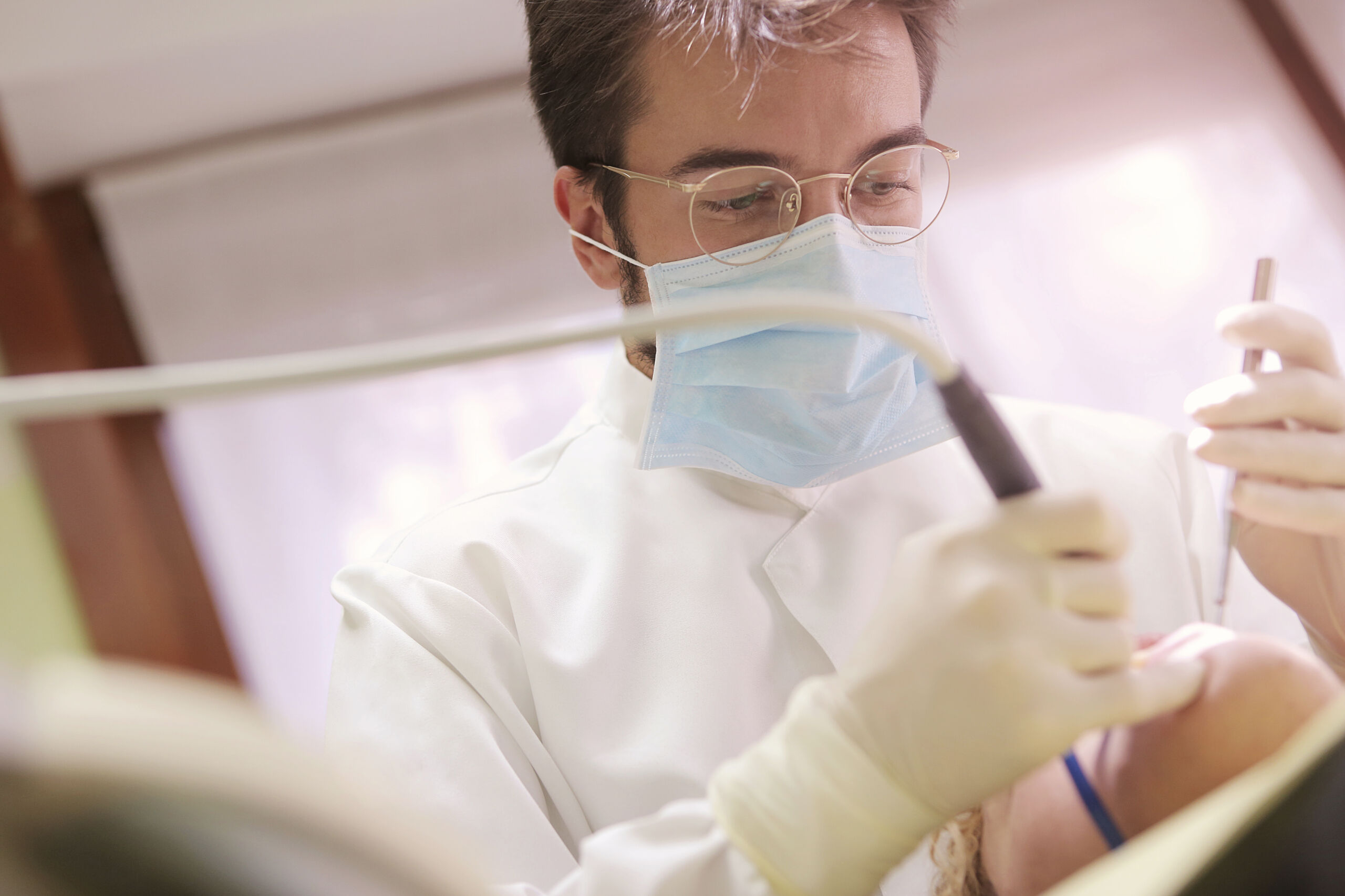 dentist working on patient